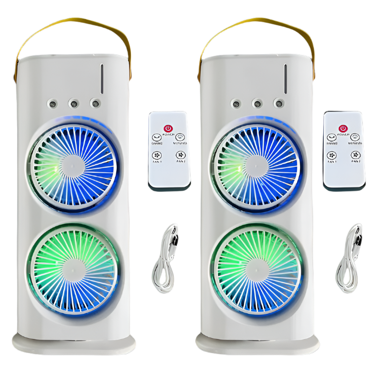 Portable Mini Double Fan Air Cooler