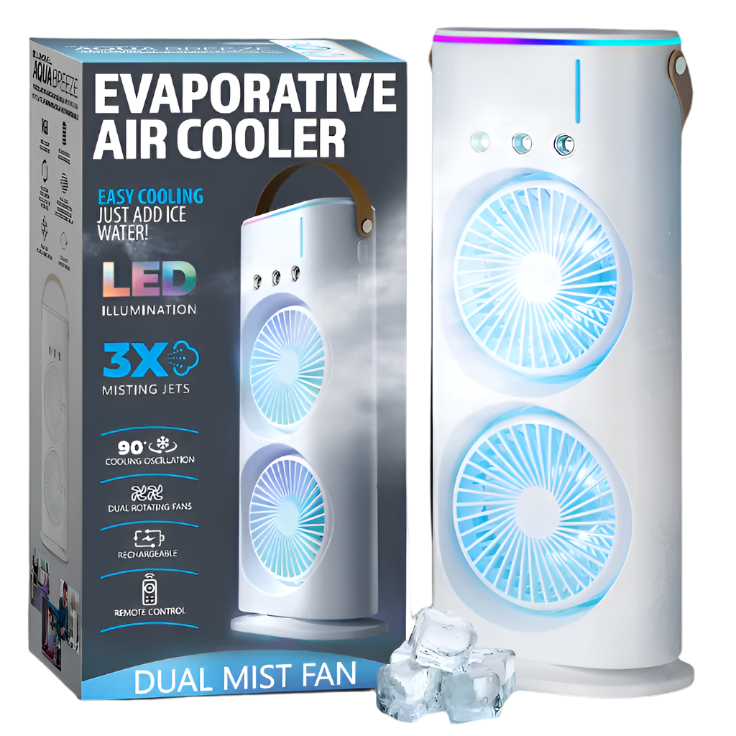 Portable Mini Double Fan Air Cooler