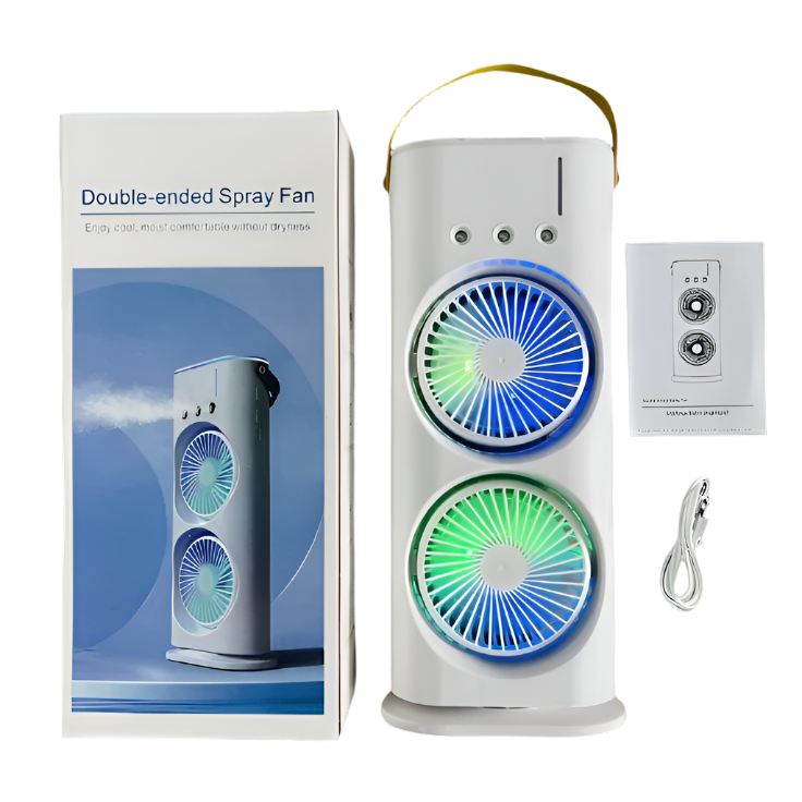 Portable Mini Double Fan Air Cooler